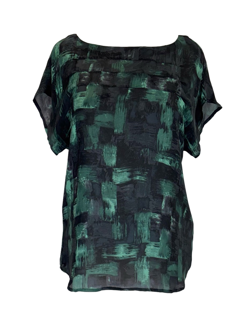 Banana Republic green silk blouse